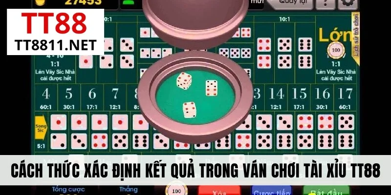 Cách thức xác định kết quả trong ván chơi Tài xỉu TT88